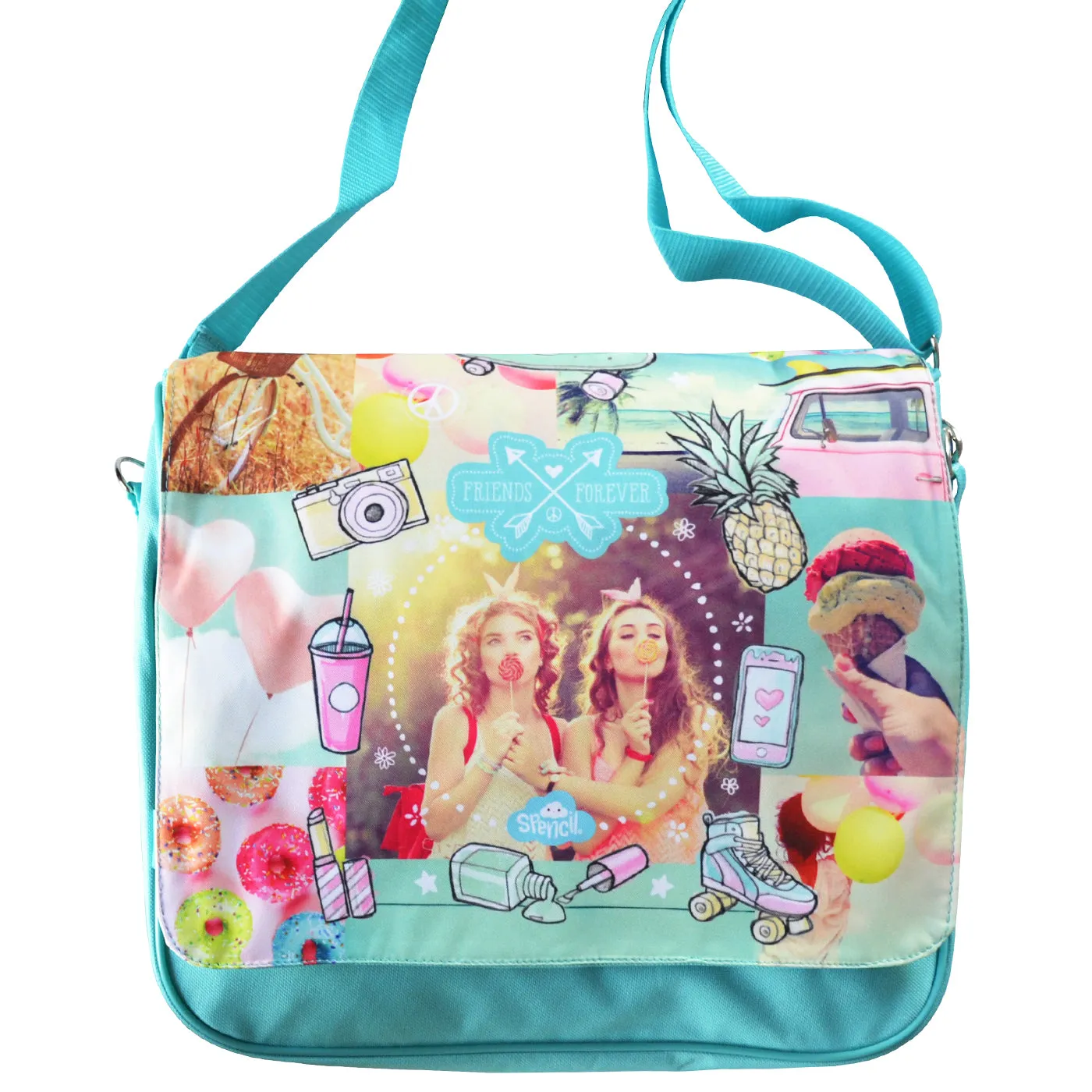 Spencil Kids Satchel Messenger Bag Friends Forever