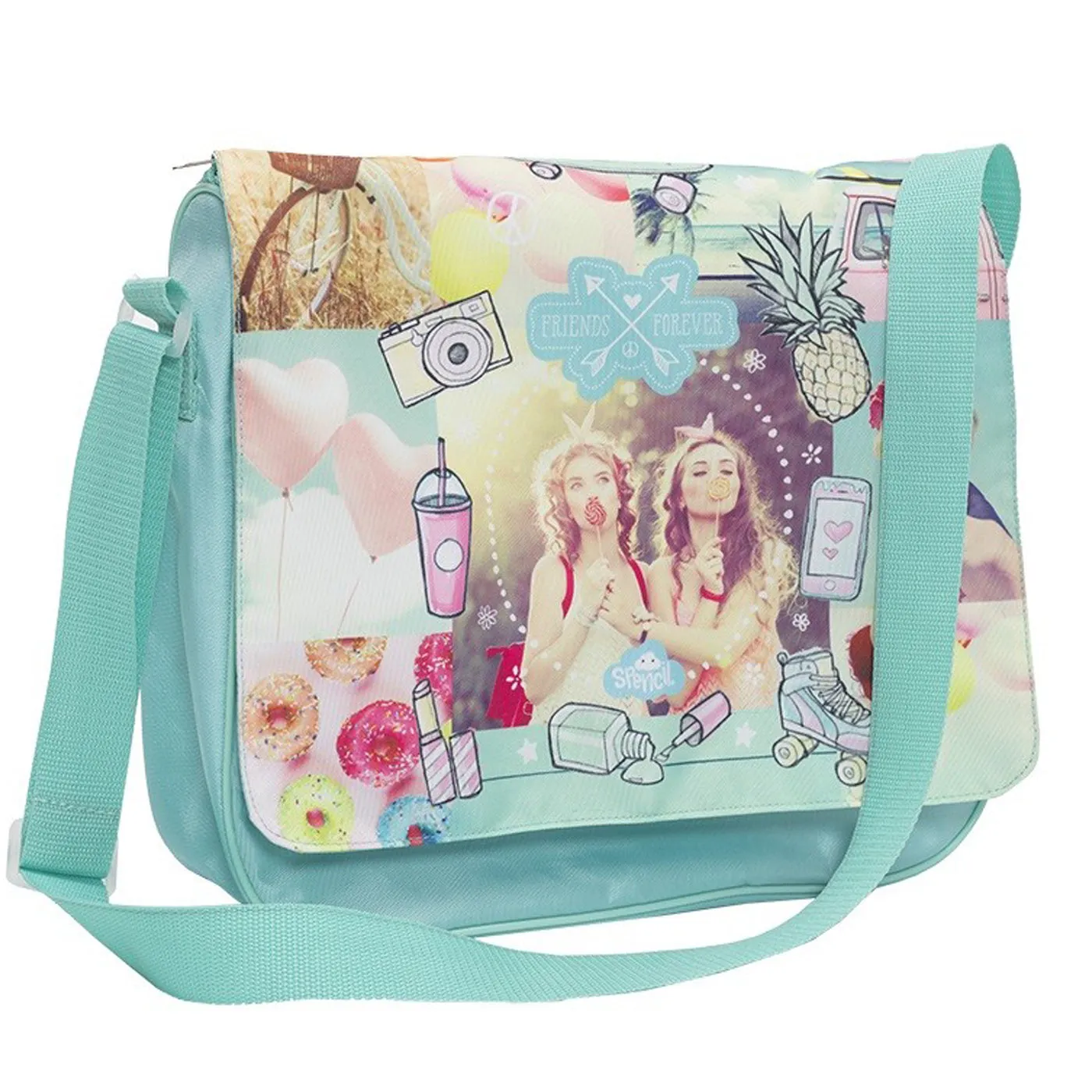 Spencil Kids Satchel Messenger Bag Friends Forever