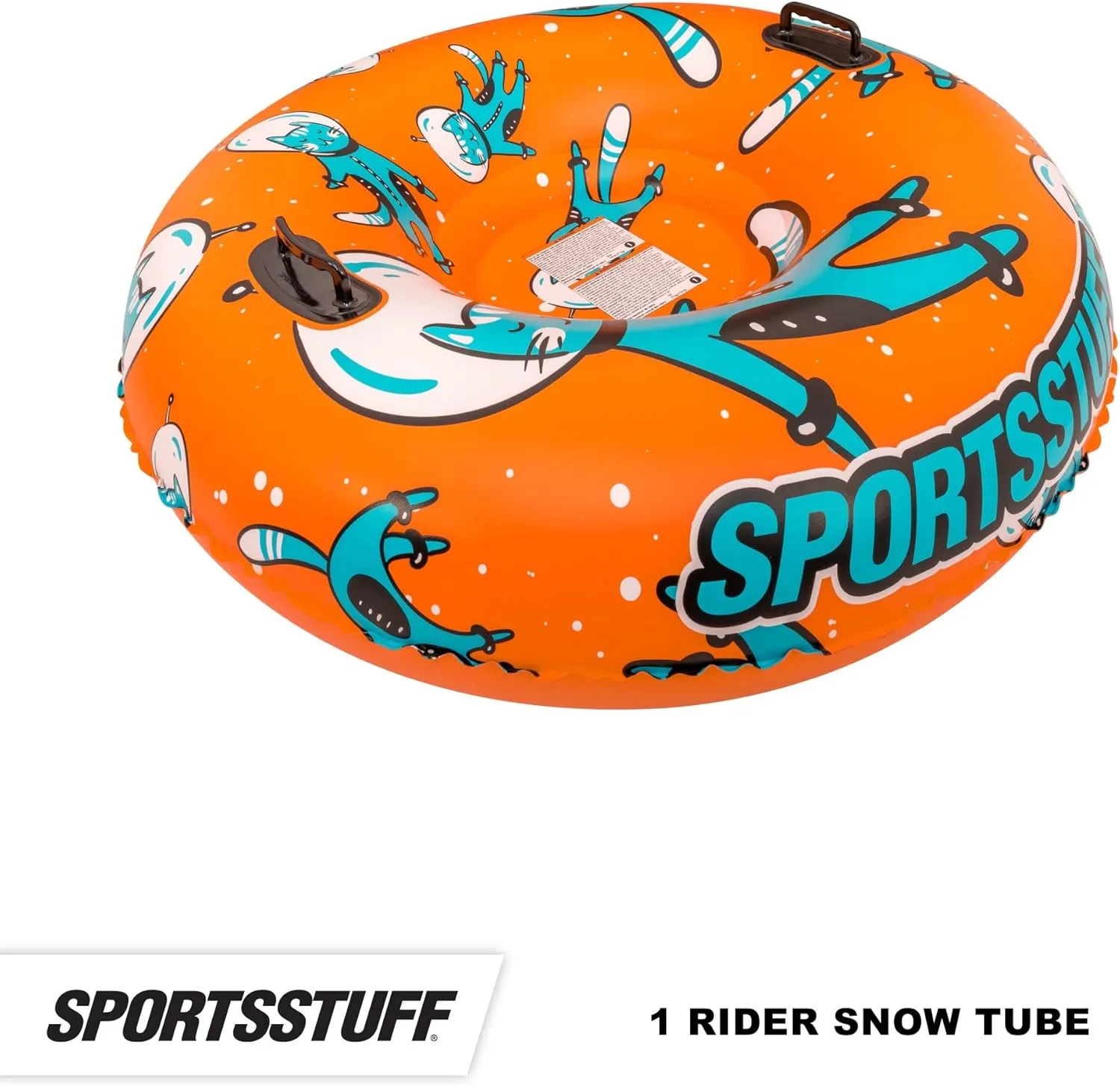 SportsStuff Inflatable Snow Sled with Handles - 48" Single/78 Double - Snow Sleds for Kids - Multiple Sizes & Designs