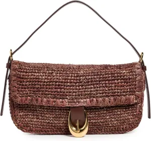 STAUD Women's Harlow Raffia Shoulder Bag