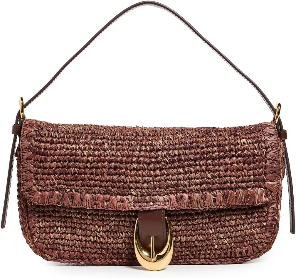 STAUD Women's Harlow Raffia Shoulder Bag