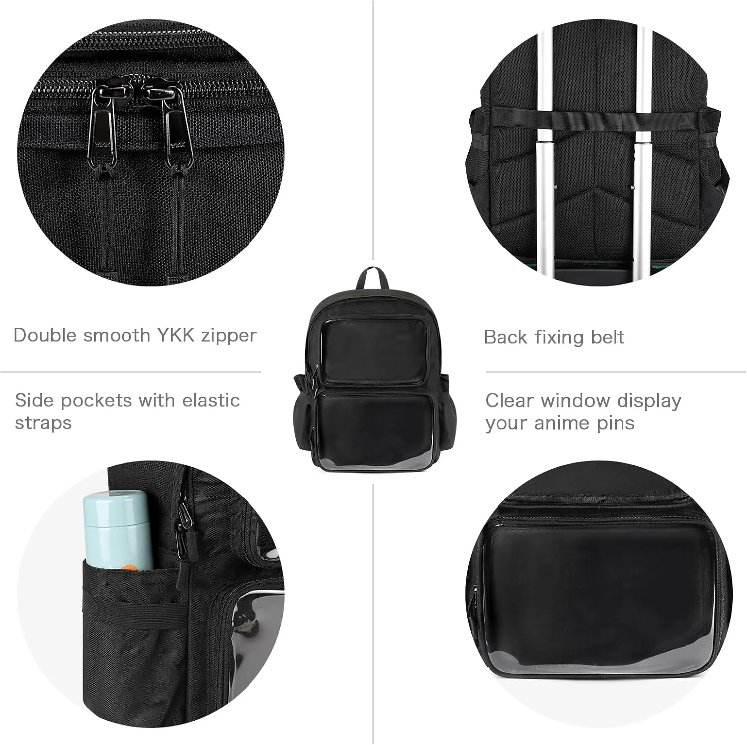 STEAMEDBUN Ita Bag Backpack with insert Pin Display Backpack for School Anime Cosplay