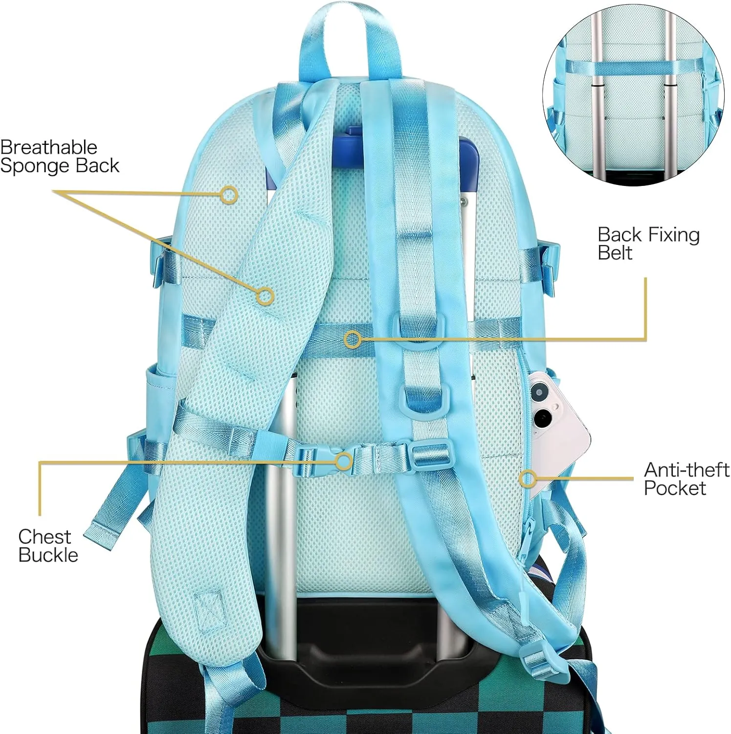 STEAMEDBUN Kawaii Backpack Cute Aesthetic Backpack for Girls,Ita Backpack with Inserts for School (without pins)