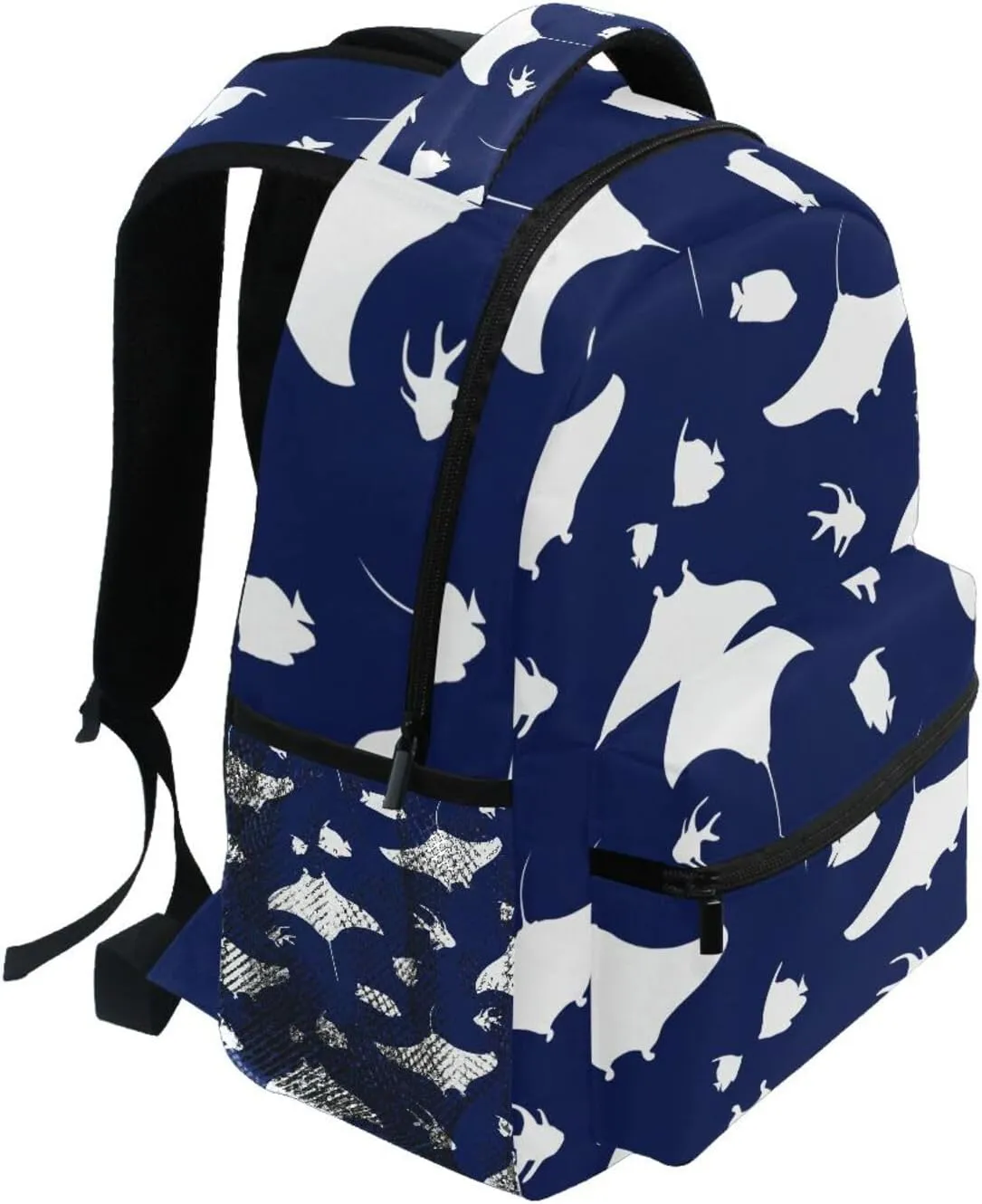 Stingray and Tropical Fish Boys Girls Kids School Backpacks Bookbag, School Bag Travel Backpack Daypack