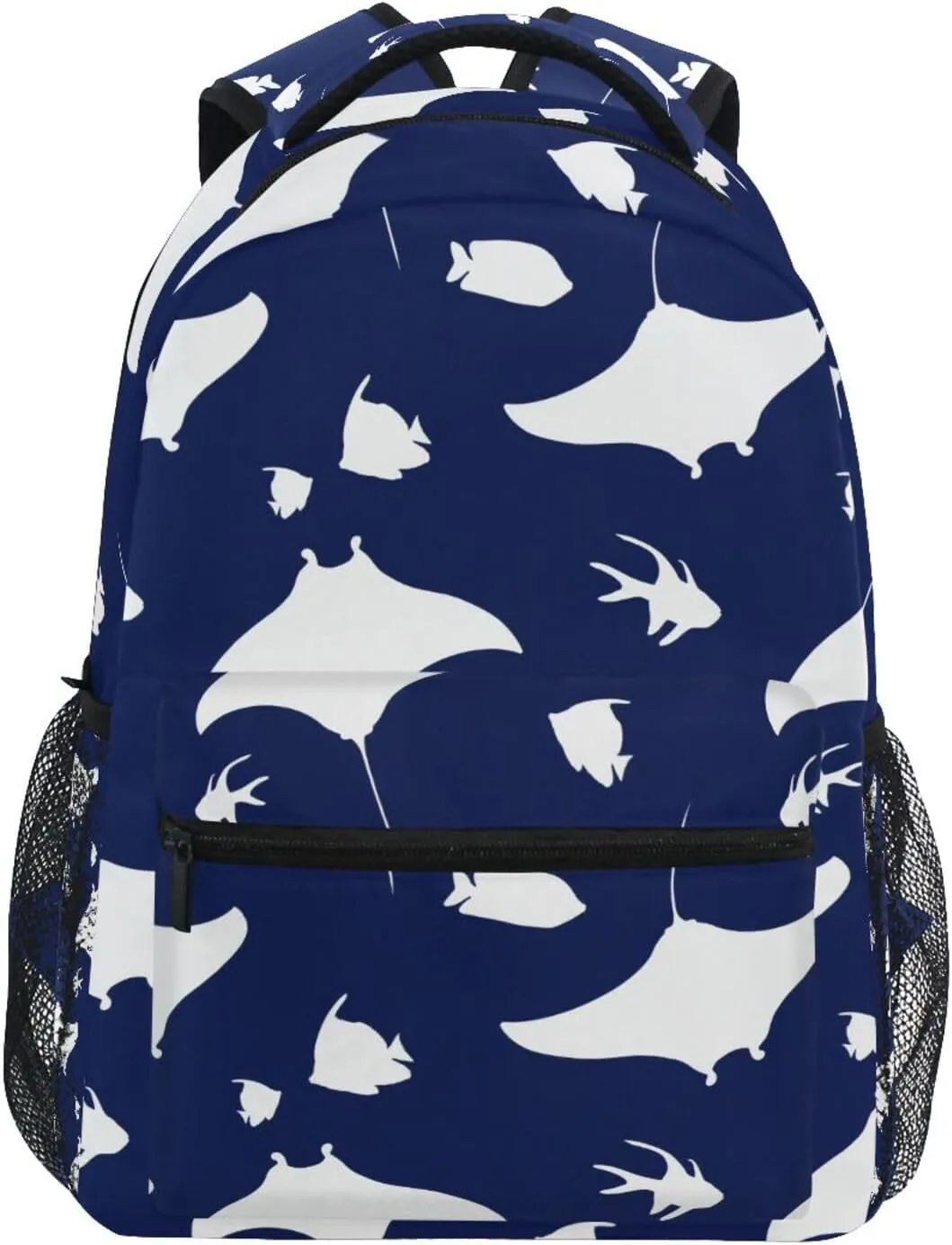 Stingray and Tropical Fish Boys Girls Kids School Backpacks Bookbag, School Bag Travel Backpack Daypack