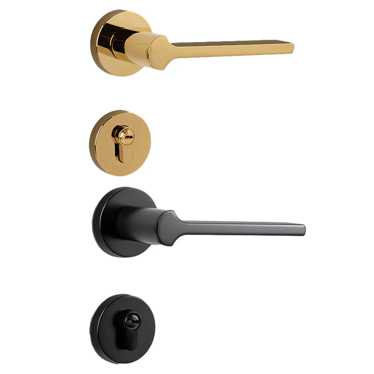 Stylish Aluminium Entrance Door Handles – Front Door Lever Handle Gold