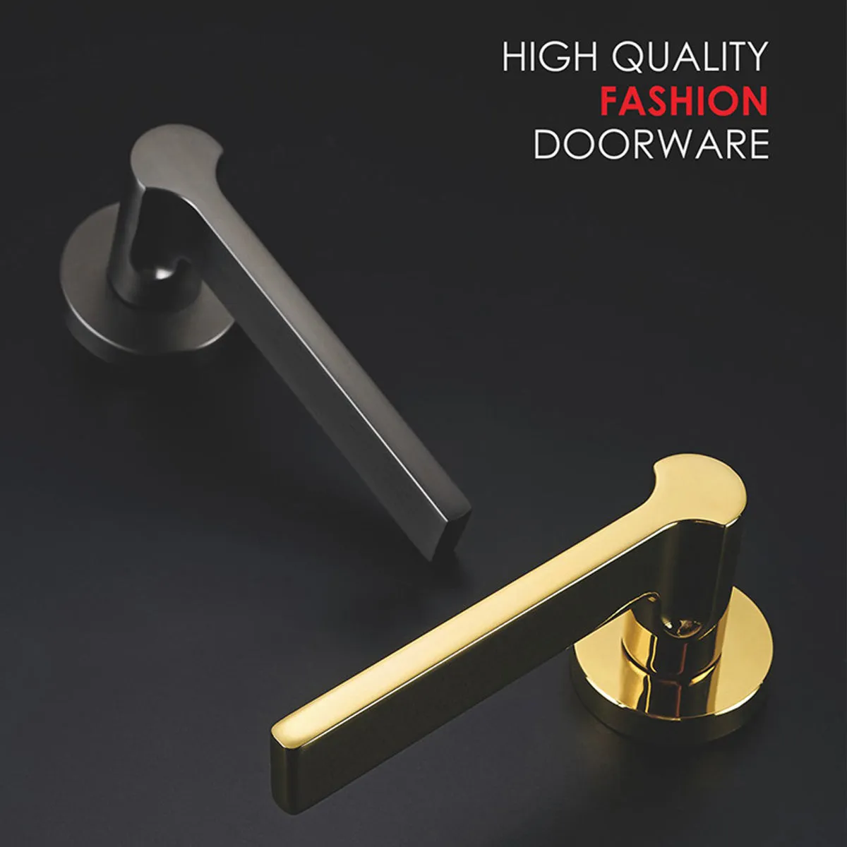 Stylish Aluminium Entrance Door Handles – Front Door Lever Handle Gold
