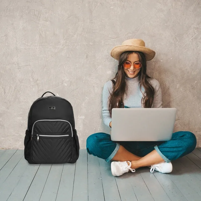 Stylish Laptop Backpack with Padded Compartment | 19L | Black