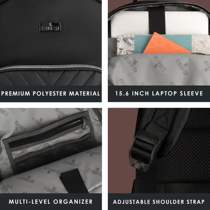 Stylish Laptop Backpack with Padded Compartment | 19L | Black