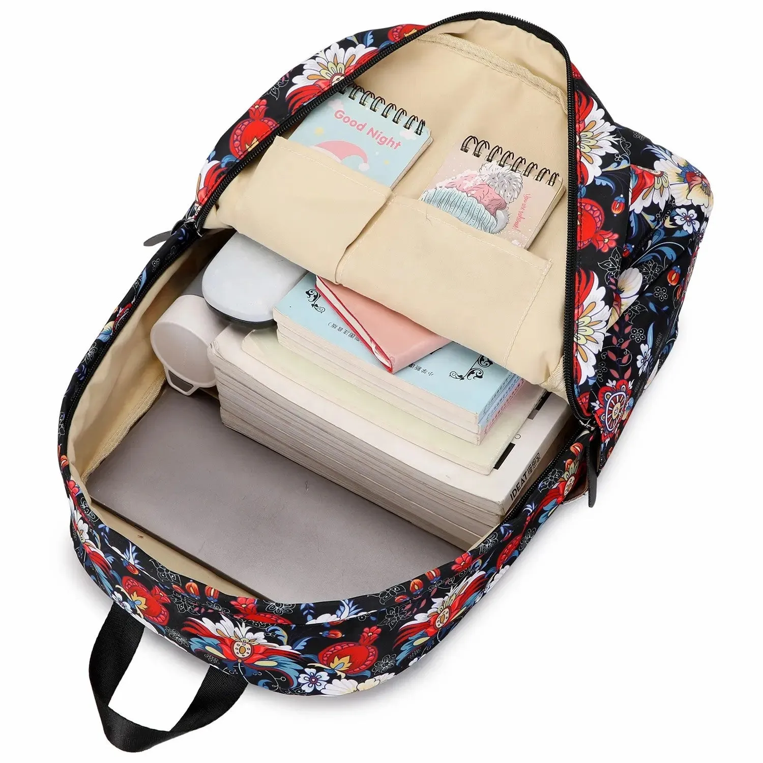 Stylish Printed Backpack - Lightweight Durable  School Bag with Padded Straps