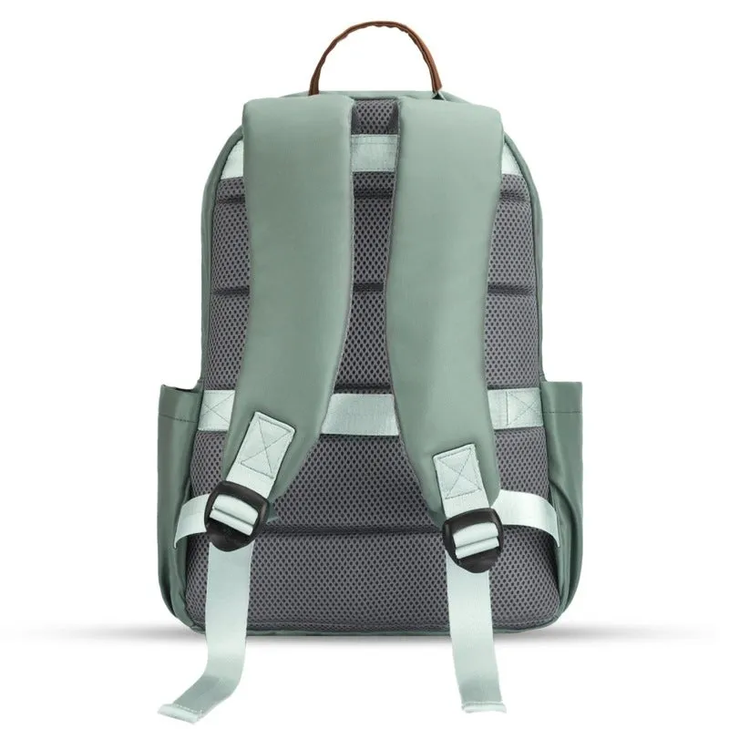 Stylish Vegan Leather Laptop Backpack | Fits 15.6 Inch Laptop | 19L | Pistachio Green