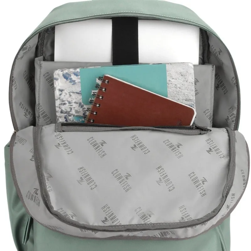 Stylish Vegan Leather Laptop Backpack | Fits 15.6 Inch Laptop | 19L | Pistachio Green