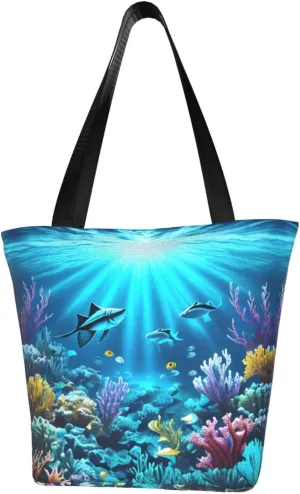 Submarine Coral Rays Women's Fashion Single Shoulder Handbags, Suitable for Weekend Travel Shopping Single Shoulder Bag Crossbody Shoulder Bag