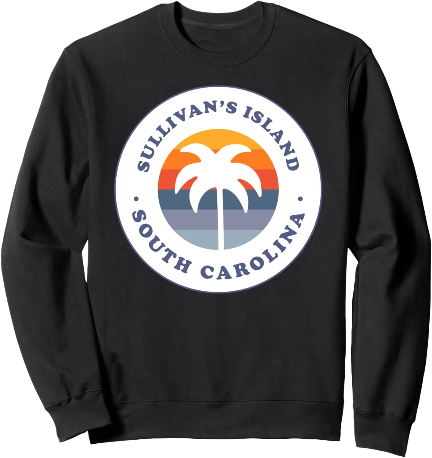 Sullivans Island South Carolina SC Retro Palm Tree Souvenir Sweatshirt