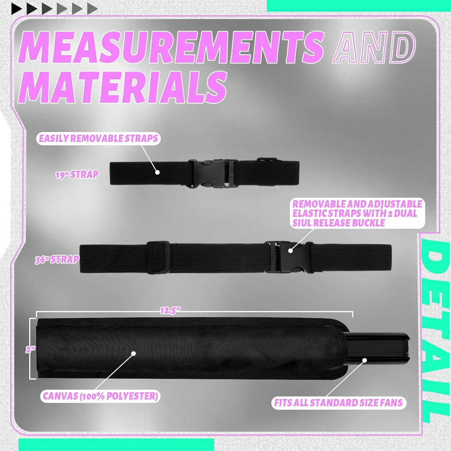 Summer Rave Fan Holster Rave Fan Holder Folding Hand Pouch Foldable Sleeves with Waist Belt for Thigh Party