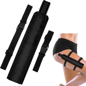 Summer Rave Fan Holster Rave Fan Holder Folding Hand Pouch Foldable Sleeves with Waist Belt for Thigh Party