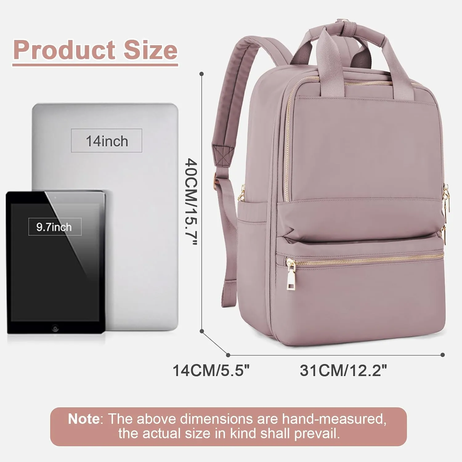 suratioTravel Backpack Carry On Flight Approved Small Travel Backpack For Women Carry On Backpack Personal Item Travel Bag Laptop Teacher Backpack Work Backpack For Traveling On Airplane Pink Purple