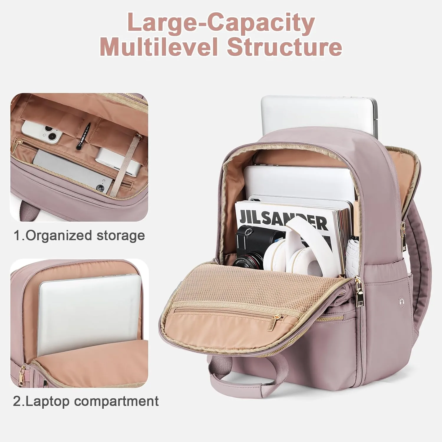 suratioTravel Backpack Carry On Flight Approved Small Travel Backpack For Women Carry On Backpack Personal Item Travel Bag Laptop Teacher Backpack Work Backpack For Traveling On Airplane Pink Purple