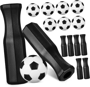 Table Soccer Foosball Grip Replacement Set 8 Handles 8 Balls for Boys and Girls
