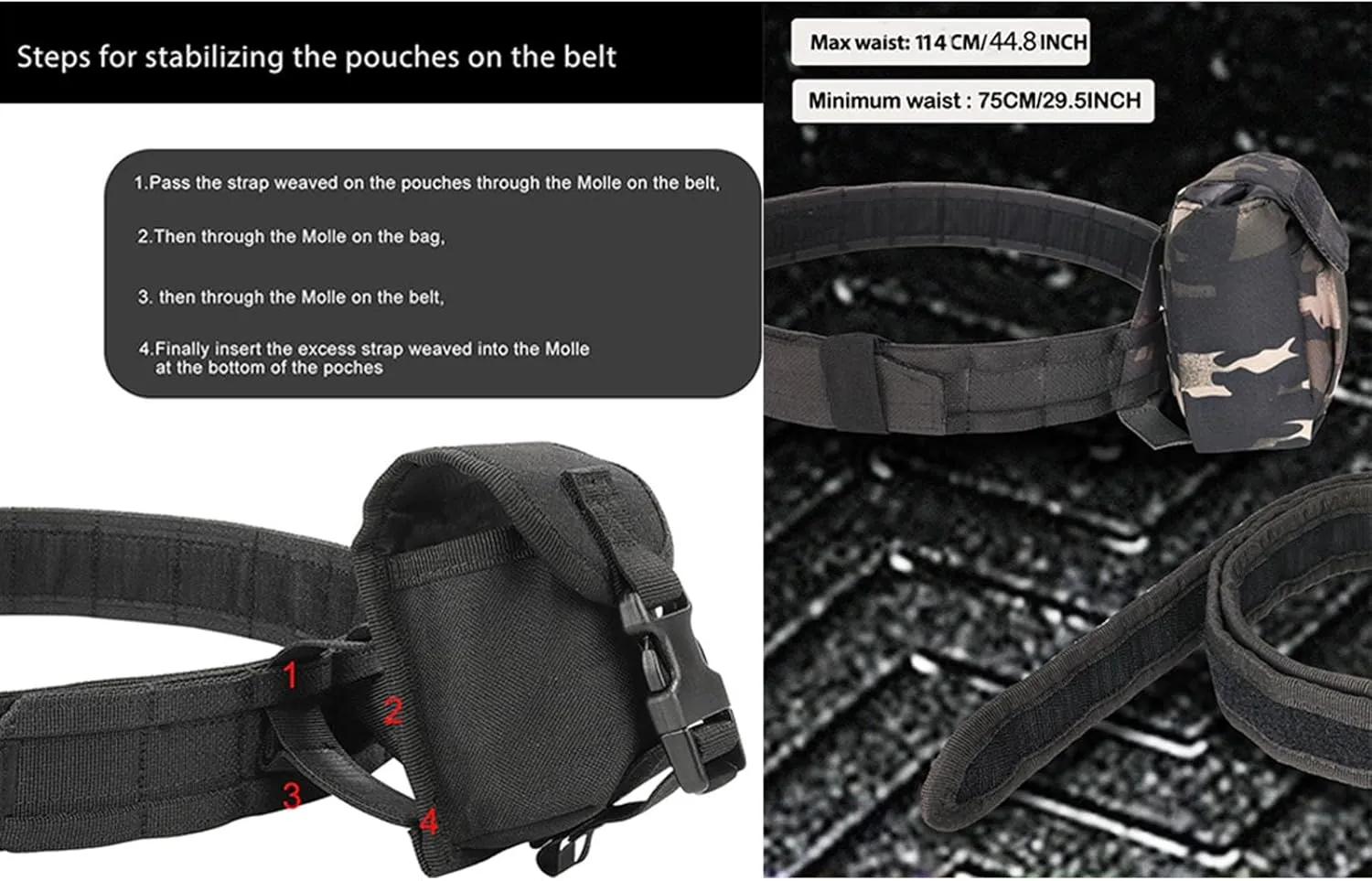 Tactical Battle Belt Quick Release Rigger 1.75 Inch Inner & Outer Airsoft Belt Heavy Duty Belts for Men