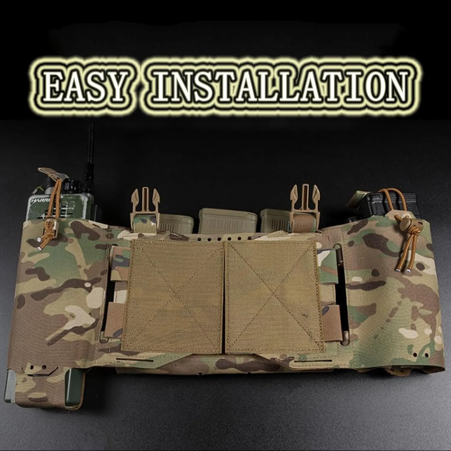 Tactical Expander Wing Pouch Set,Military Radio Holder 5.56 Mag Pouch Hunting Vest Accessories Chest Rig Side Bag