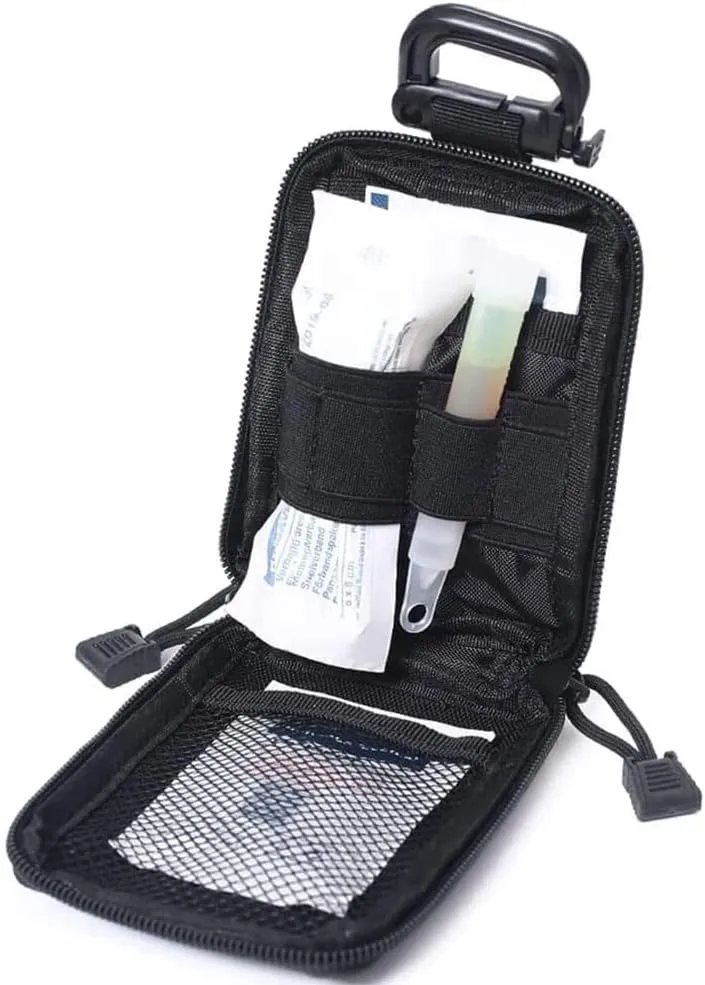 Tactical Molle First Aid Pouch - Military Mini Size EDC Utility Pouch Bags Medical Organizer Storage Pouch Waist Pack
