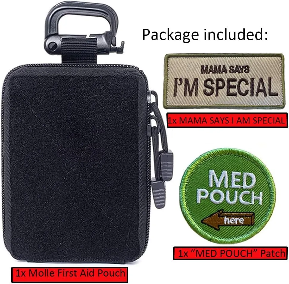 Tactical Molle First Aid Pouch - Military Mini Size EDC Utility Pouch Bags Medical Organizer Storage Pouch Waist Pack