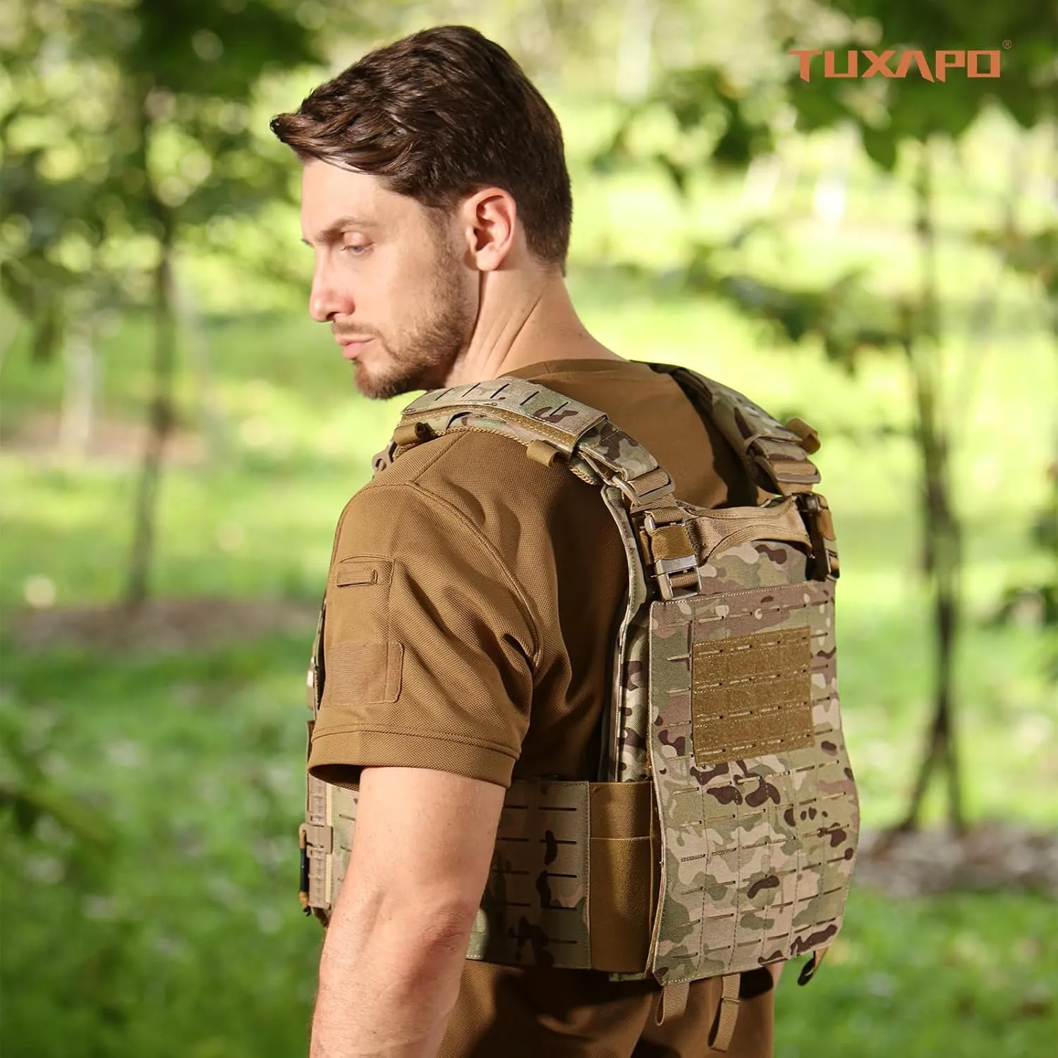 Tactical Molle Vest for Men Laser Cutting Modular Lightweight Quick Release Adjustable Vests