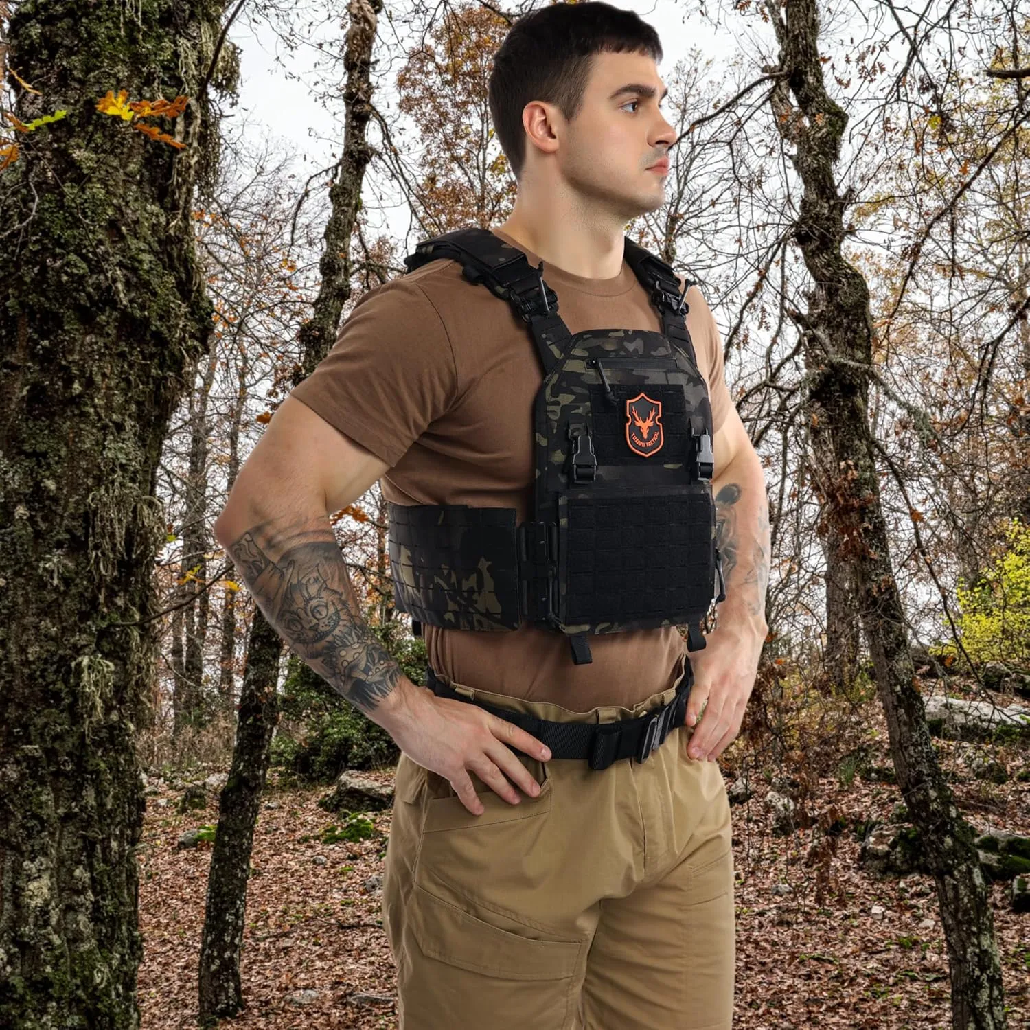 Tactical Molle Vest for Men Laser Cutting Modular Lightweight Quick Release Adjustable Vests