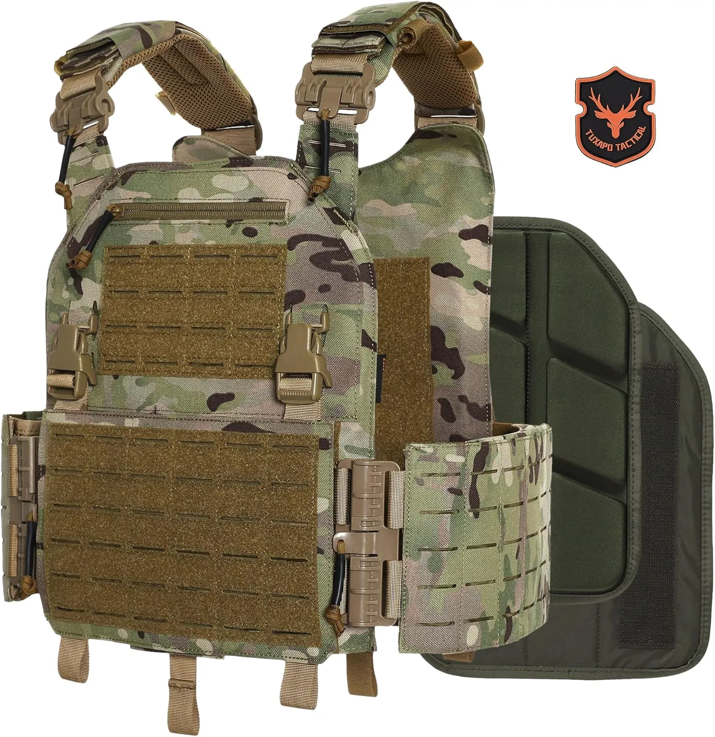 Tactical Molle Vest for Men Laser Cutting Modular Lightweight Quick Release Adjustable Vests