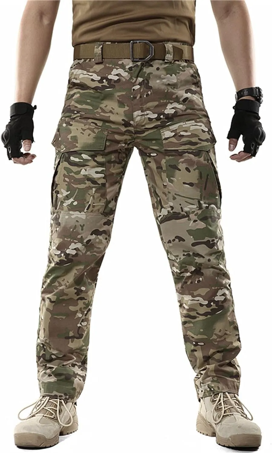 Tactical Pants for Men Stretch Ripstop Waterproof Utility Cargo Hiking Pants Relaxed Fit Work Pant Outdoor with Pockets