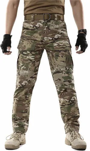 Tactical Pants for Men Stretch Ripstop Waterproof Utility Cargo Hiking Pants Relaxed Fit Work Pant Outdoor with Pockets