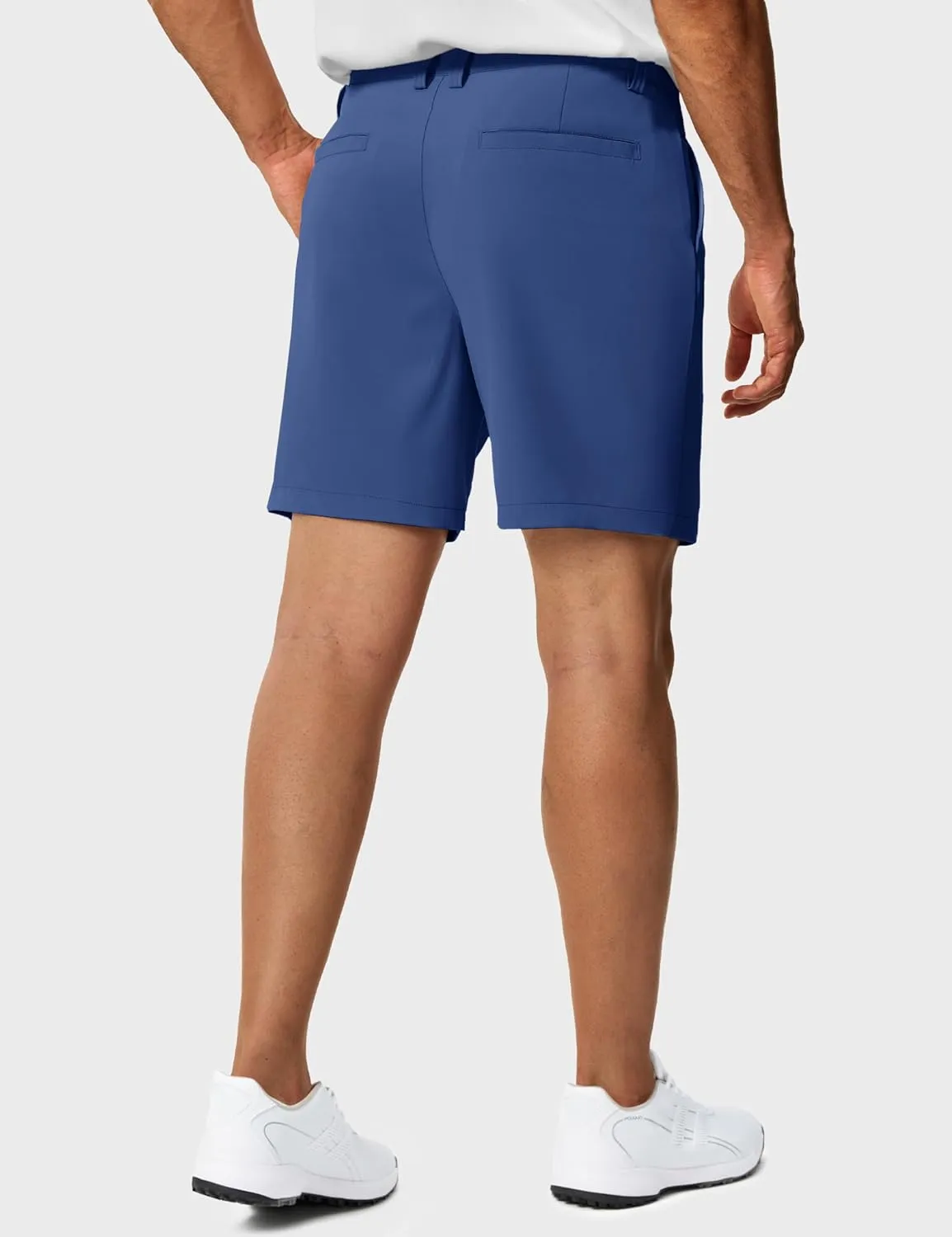 TACVASEN Men's 7" Golf Casual Shorts with 6 Pockets Stretch Lightweight Dress Work Short Flat Front Quick Dry for Summer