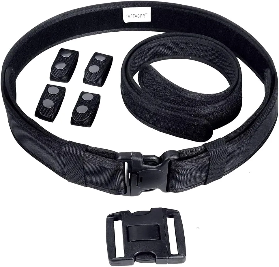 TAFTACFR Duty Belt for Law Enforcement Utility Security Military Police 2.25" Tactical Patrol Belt Set