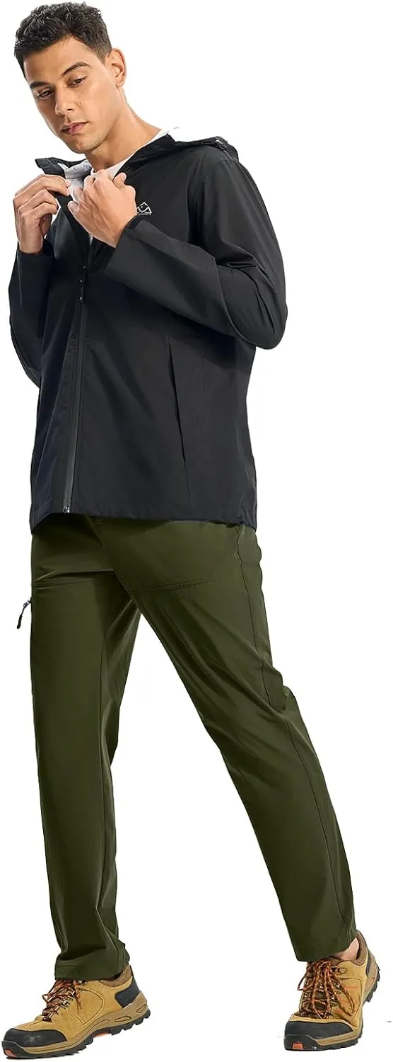 TBMPOY Men's Lightweight Hiking Pants Quick Dry 4 Pockets Stretch Water Resistant Travel Fishing Convertible Zip Cargo Jogger