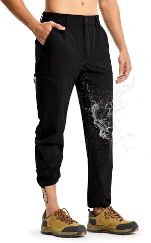 TBMPOY Men's Lightweight Hiking Pants Quick Dry 4 Pockets Stretch Water Resistant Travel Fishing Convertible Zip Cargo Jogger