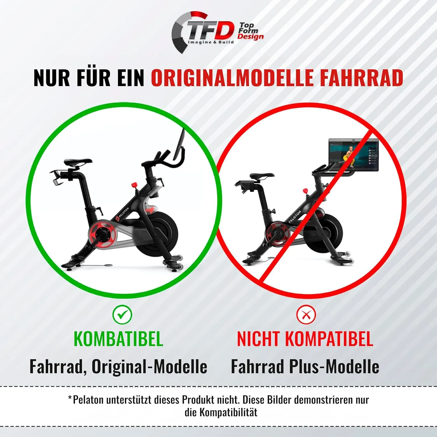 TFD The TrayV2 | Improved V2 Tray for Peloton Bike (orginals) - Work & Ride with Your Phone, Laptop, Book or Tablet (Black) (Tray V2, Acrylic Clear)