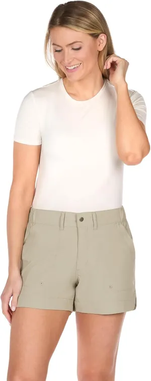 The American Outdoorsman Curved Hem 4" Shorts for Women, Perfect for Hiking, Walking, Outdoor Activities