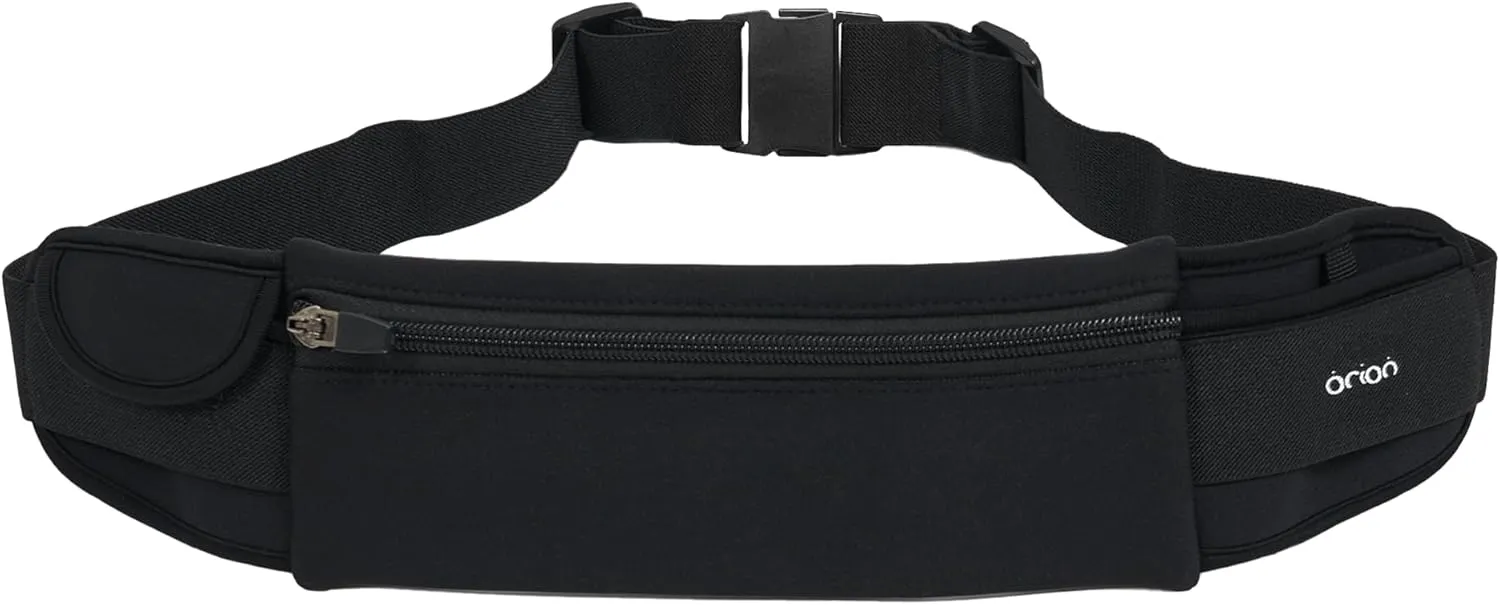The Belt of Orion Survival Gear Travel Running Belt Waist Fanny Pack Hands Free Way to Carry Sanitizer, Face Mask, Phone, Passport, Keys, ID, Money & Everyday Essentials (Travel 9"x4")