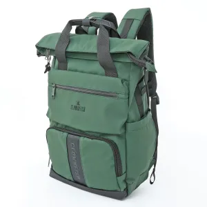 The Clownfish Chromepack Travel Laptop Backpack - Durable, Stylish | Fits 15.6 inch Laptop | Dark Green
