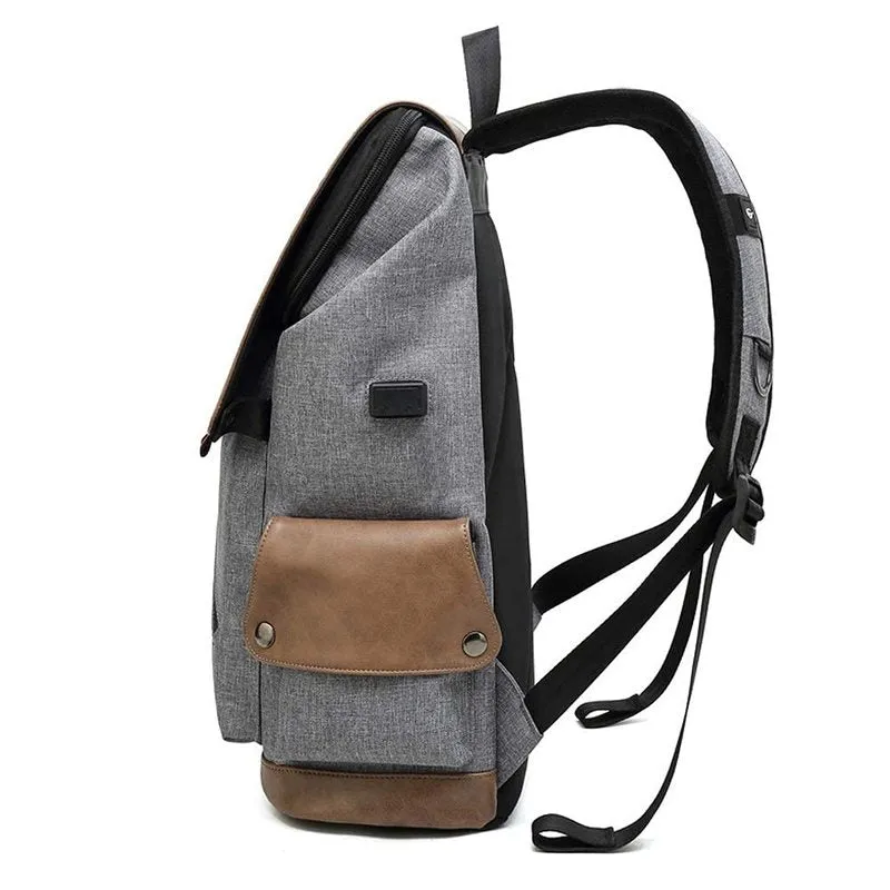 THE CLOWNFISH Unisex Laptop Backpack - 15.6 inch, Water Resistant | Comfort Cushioned Straps | Grey with Khaki
