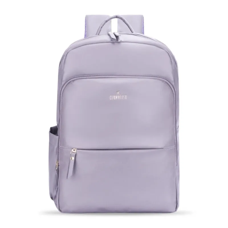 THE CLOWNFISH Women's Laptop Backpack - Spacious, Stylish | Fits 15.6 inch Laptop | 19L Capacity | Purple