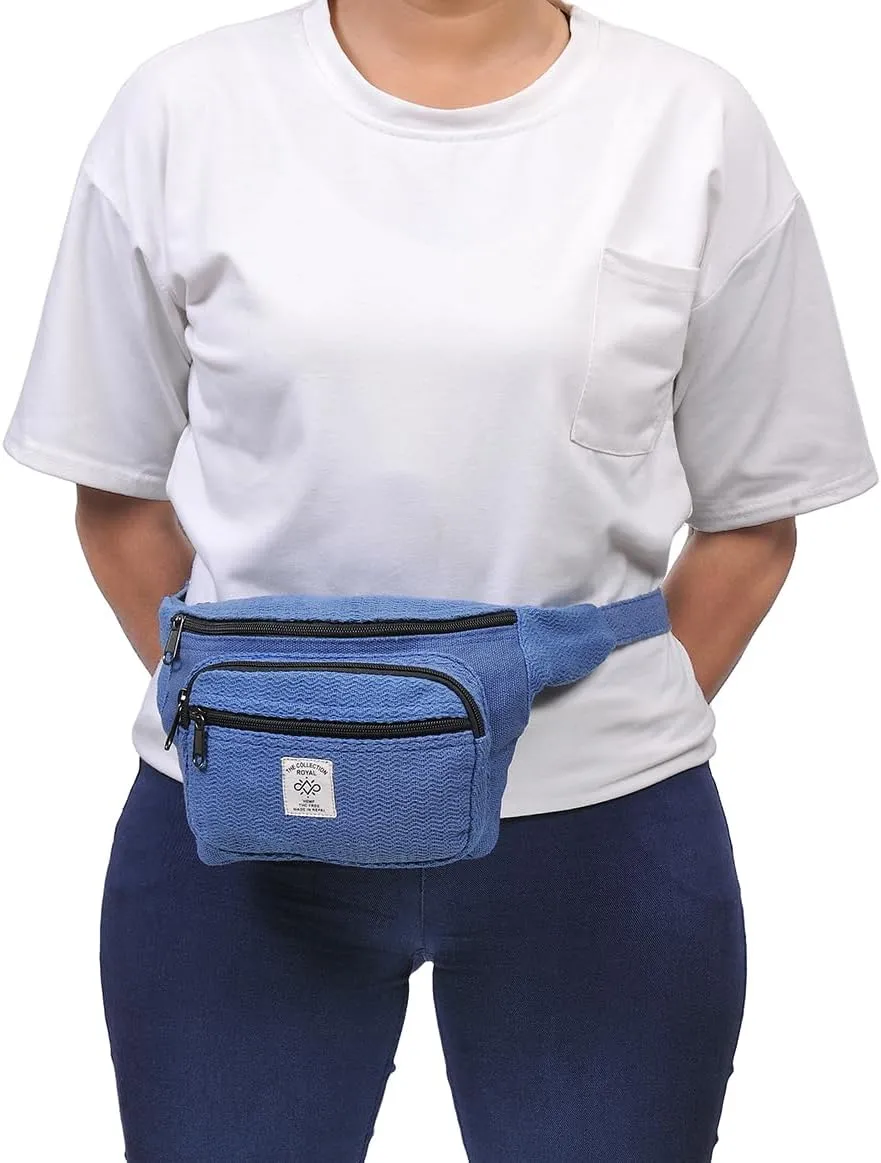 THE COLLECTION ROYAL Himalayan Hemp and Cotton Fanny Pack, Eco-friendly, Boho, Hippie, Waist Belt, Travel Utility Belt