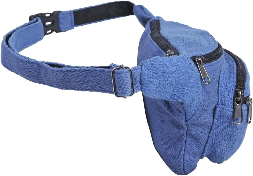 THE COLLECTION ROYAL Himalayan Hemp and Cotton Fanny Pack, Eco-friendly, Boho, Hippie, Waist Belt, Travel Utility Belt