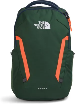 THE NORTH FACE Vault Everyday Laptop Backpack, Pine Needle/Summit Navy/Power Orange, One Size