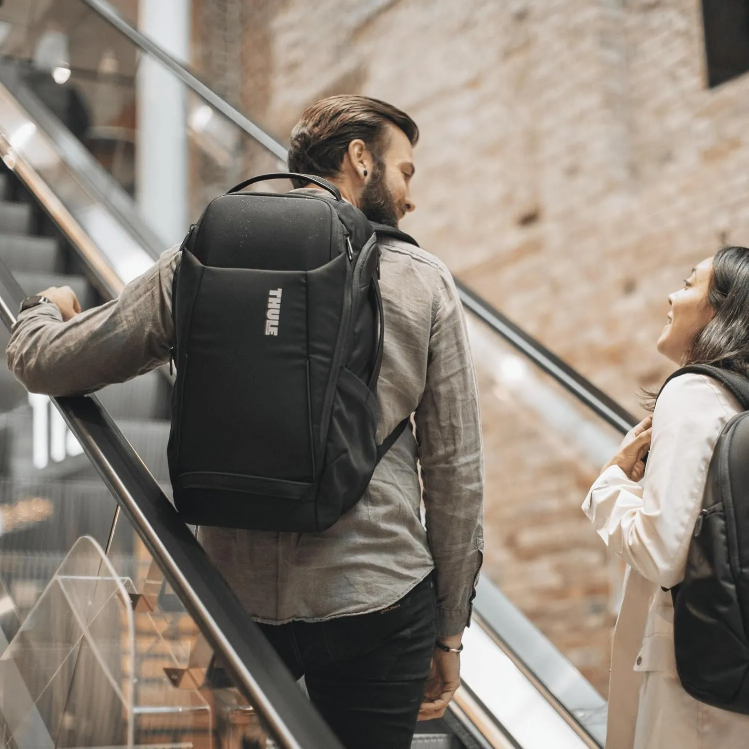 Thule Accent Laptop Backpack New - Fits MacBook - Hardshell Protective Compartment - Quick Access Front Pocket - Side Zipper Pocket - 100% Recycled Fabric - Hidden Back Pocket
