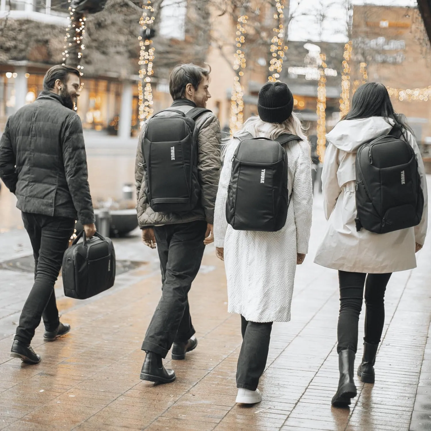 Thule Accent Laptop Backpack New - Fits MacBook - Hardshell Protective Compartment - Quick Access Front Pocket - Side Zipper Pocket - 100% Recycled Fabric - Hidden Back Pocket