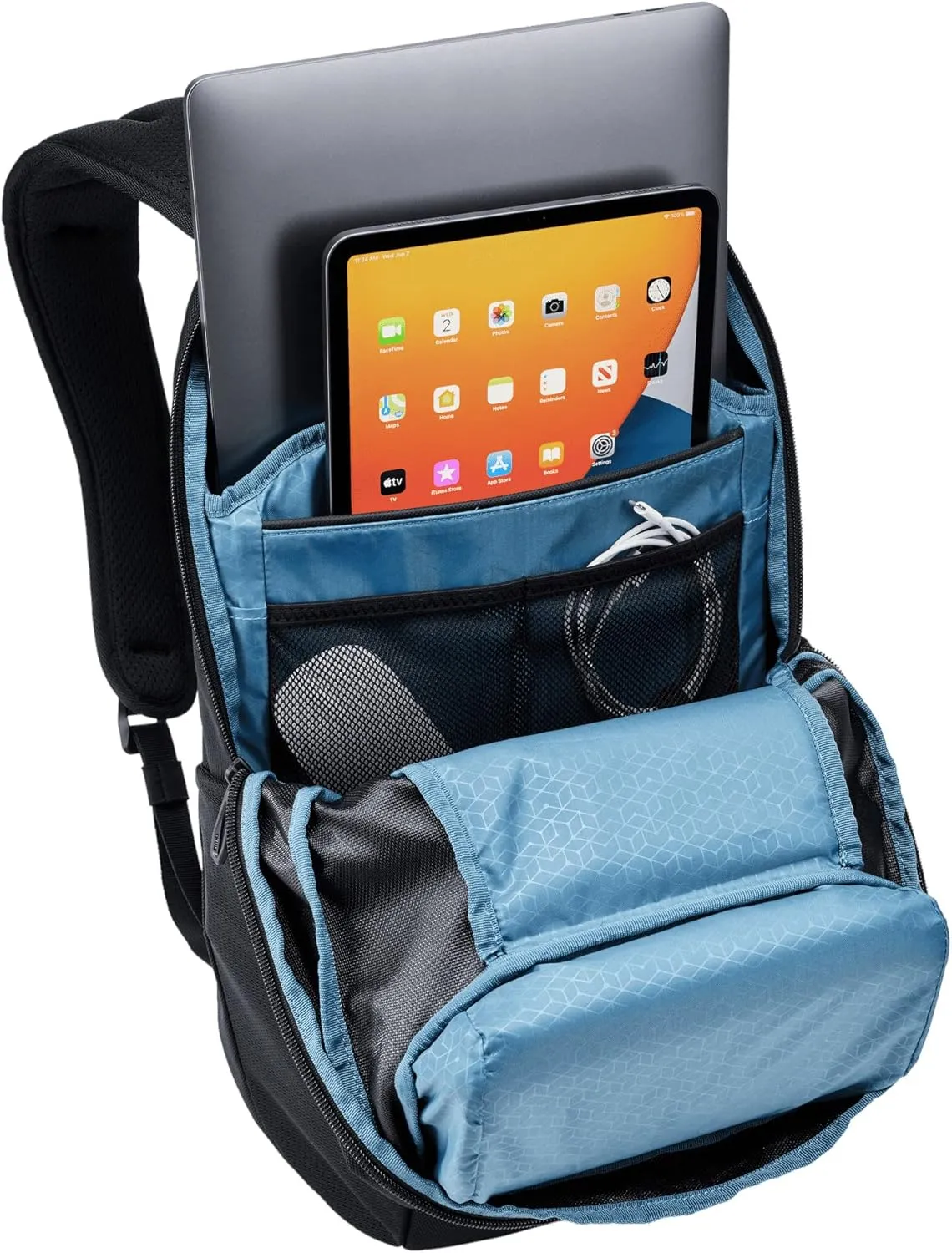 Thule Accent Laptop Backpack New - Fits MacBook - Hardshell Protective Compartment - Quick Access Front Pocket - Side Zipper Pocket - 100% Recycled Fabric - Hidden Back Pocket