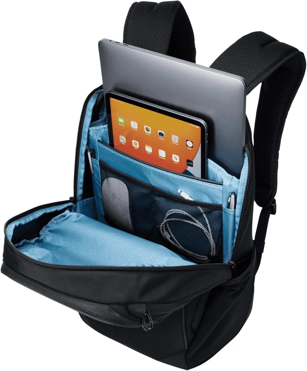 Thule Accent Laptop Backpack New - Fits MacBook - Hardshell Protective Compartment - Quick Access Front Pocket - Side Zipper Pocket - 100% Recycled Fabric - Hidden Back Pocket