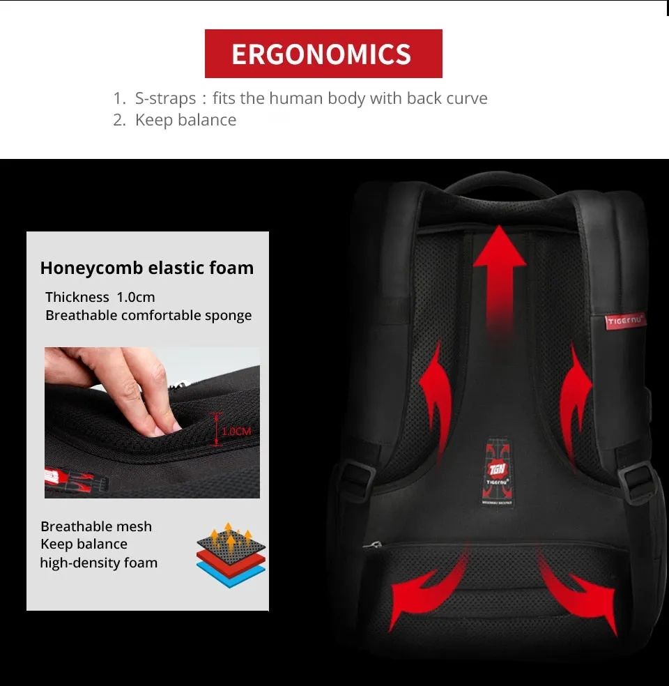 Tigernu Anti Theft Nylon 27L Men 15.6 inch Laptop Backpacks School Fashion Travel Male Mochilas Feminina Casual Women Schoolbag
